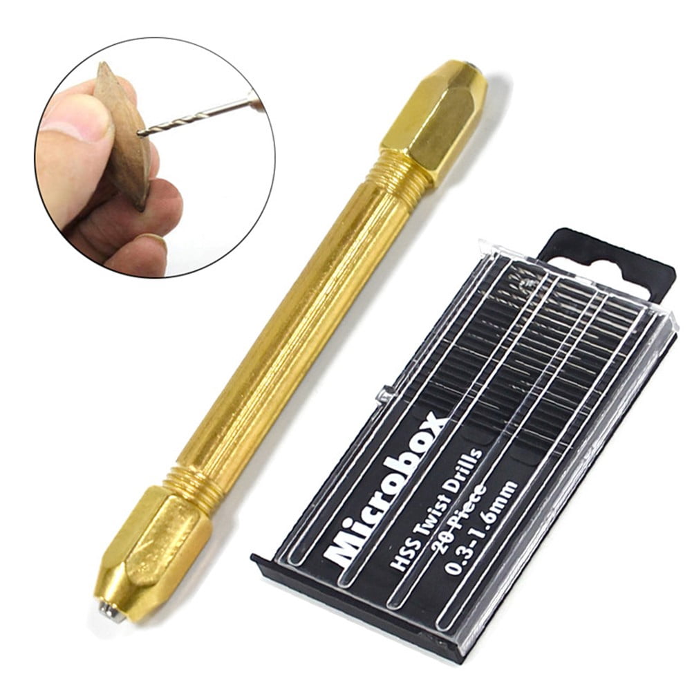 10Pcs Mini Hand Drill Set High Speed Steel Twisted Drill Bit Set Drill ...