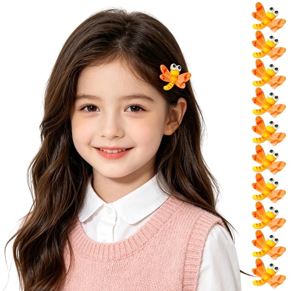 10Pcs Mini Insect Hair Clips for Girls, Cartoon Ladybug/Dragonfly Hair ...
