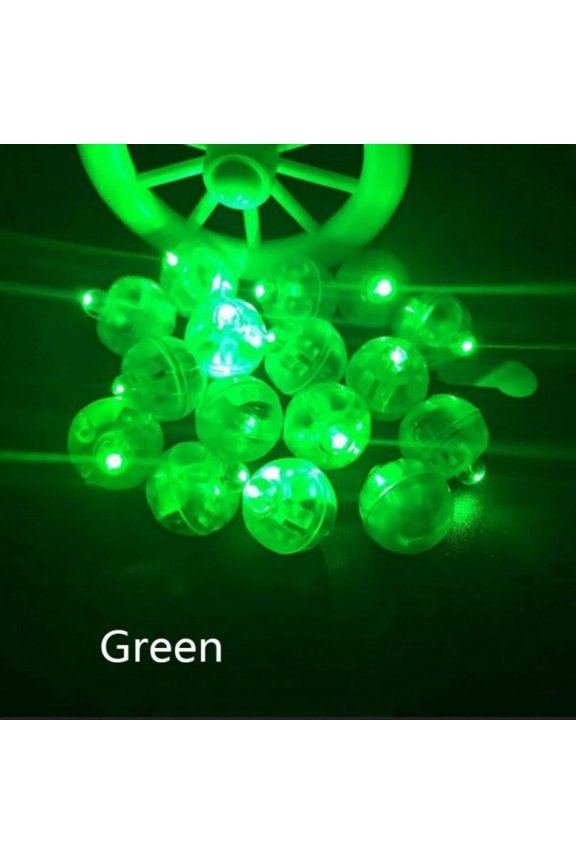 10Pcs Mini LED Balloon Light Round Balls Lights for Balloon Paper Lantern Easter Eggs Birthday Party Wedding Halloween Christmas Decoration (Green)