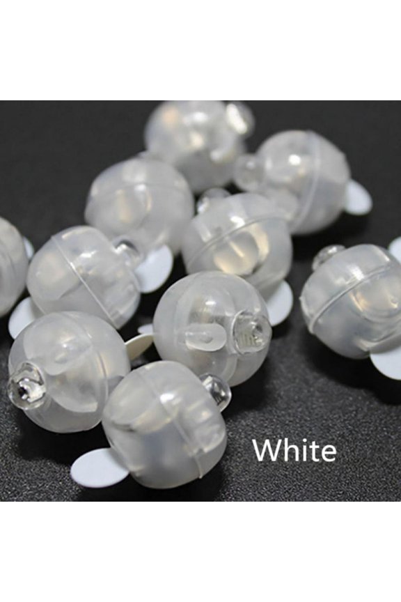 10Pcs Mini LED Balloon Light Round Balls Lights for Balloon Paper Lantern Easter Eggs Birthday Party Wedding Halloween Christmas Decoration (White)