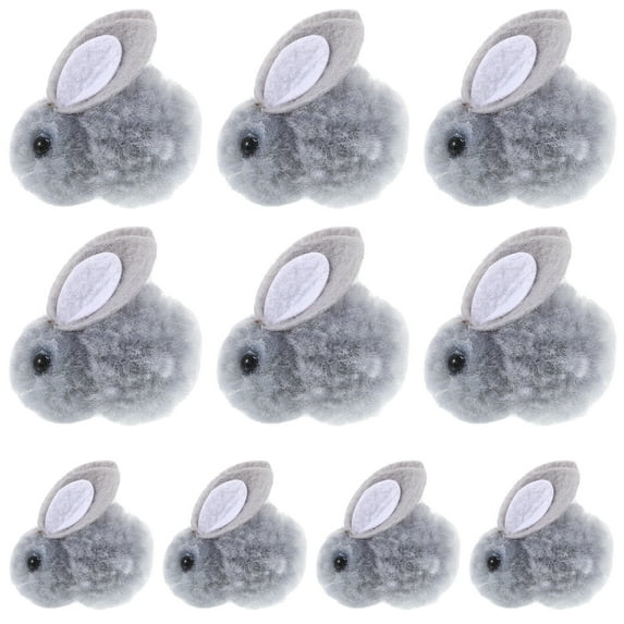 10Pcs Mini Plush Rabbit Small Bunny Doll Soft Bunny Stuffed Animal Toys Easter Basket Stuffers (4cm)