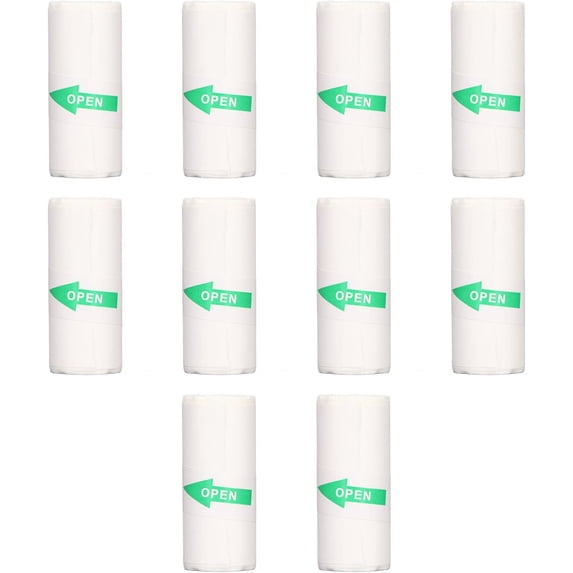 10Pcs Mini Printer Paper, 57 x 25 mm Self Adhesive Thermal Paper Printable Sticker Paper for Pocket Thermal Printer