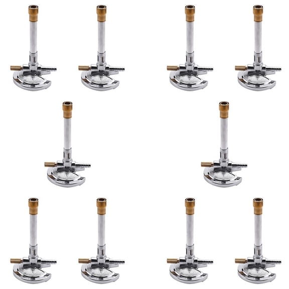 10Pcs Mini Single Tube Bunsen Burner Gas Light for Liquid Propane Lab Heating Equipment
