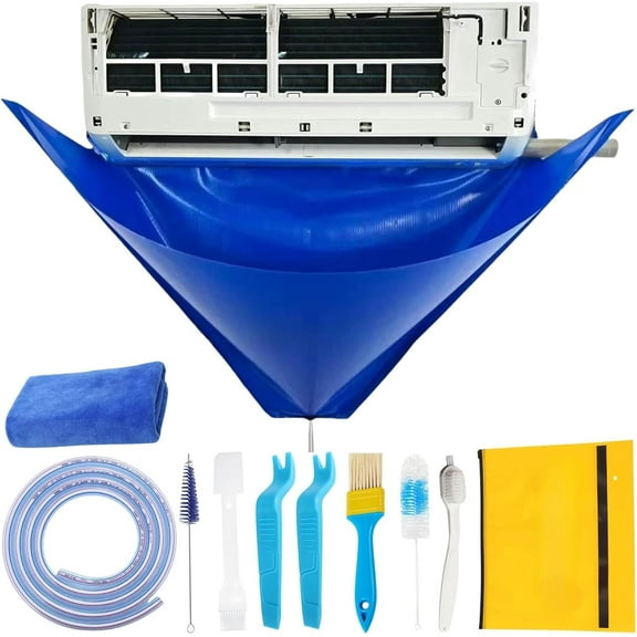 10Pcs Mini Split Cleaning Kit, Minisplit Cleaning Bag Air Conditioner Cleaning Cover for Mini Split Air Conditioners (Small)