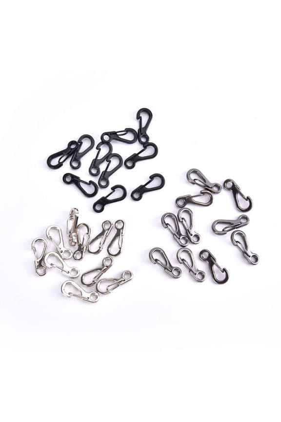 10Pcs Mini Spring Backpack Clasps Climbing Carabiners Keychain Camping Hooks