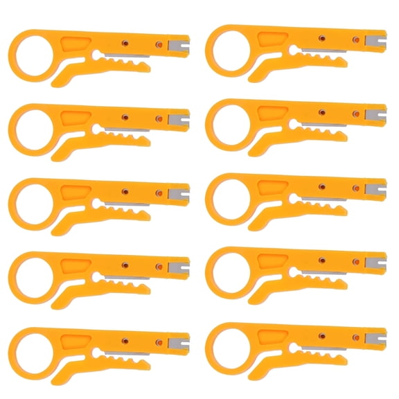 10Pcs Mini Wire Stripper Crimper Pliers Crimping Tool Cable Stripping Wire Cutter Punch Down Cutter for Cat5 Cat5e Cat6 Network Wire Cable,Data Telephone cable,Computer UTP Cable