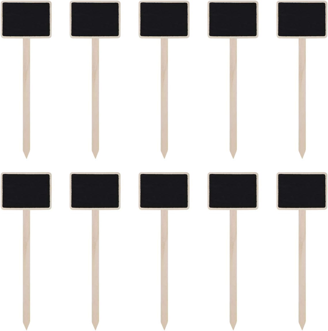 10Pcs Mini Wood Chalkboard Stakes Nursery Garden Plant Tags Nursery