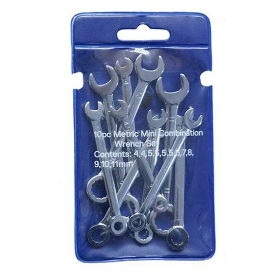 10Pcs Mini Wrench Dual Heads Offset Ring Spanner Tools Spanner Combination Key 4-1 G10870