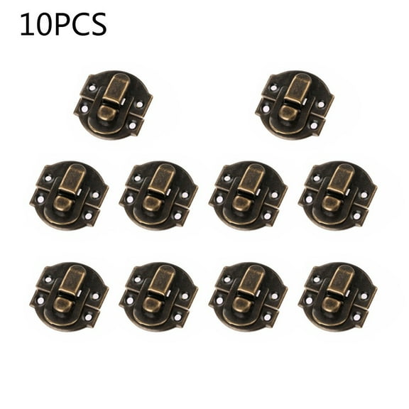 10Pcs Mini for Suitcase Box Mailbox Chest Trunk Toggle Catch Lock Latch Clasp Hasps Antique Bronze