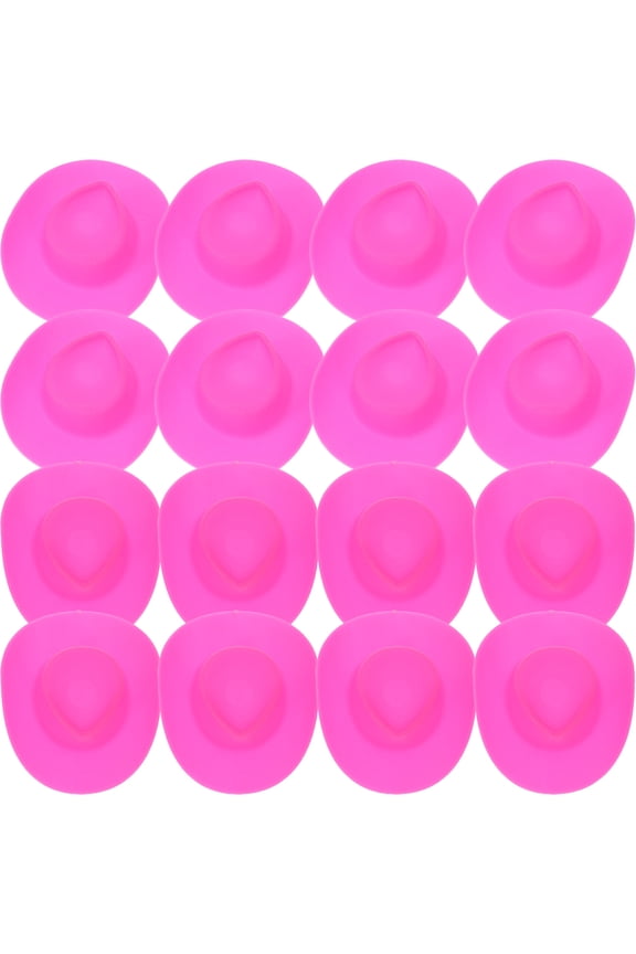 10Pcs Pink Miniature Cowboy Hat for Craft Miniature Hats and Decor