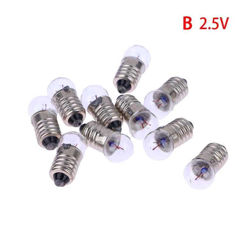 Small Project Bulb 10Pcs Miniature Round 1.5V 2.5V 3.8V Small Light Cannon For Student ...