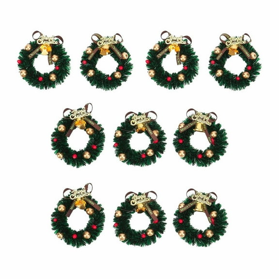 10Pcs Miniature Wreath Decor, Dollhouse Accessories for 1:12 Scale, By Meiiso, Large Inventory!
