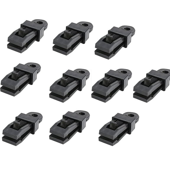 10Pcs Mix Heavy Duty Tarp Clips, PP Plastic Material, Teeth-Shaped Spiral Buckle, Waterproof Windproof, Suitable for Camping/Caravans/Tarps/Awnings