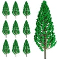 thumbnail image 2 of 10pc HO/N Scale Pine Trees – 3.54” Green Plastic – Model Railway, Scenery, Dioramas – Vivid Detail 2 of 3