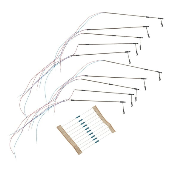 10Pcs Model Railway Train Ho Oo Scale Lamp Post Street Lights Leds 104Mm Smile Home