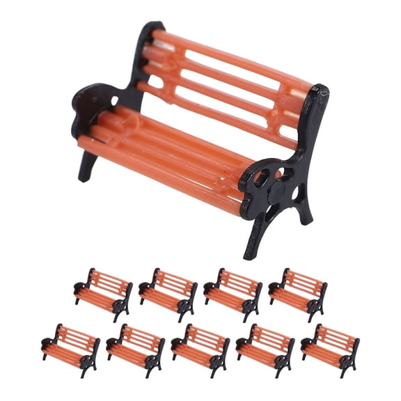 10Pcs Model Train HO N O Scale 1:100 Bench Chair Model Settee Street Park Layout Plast y9764