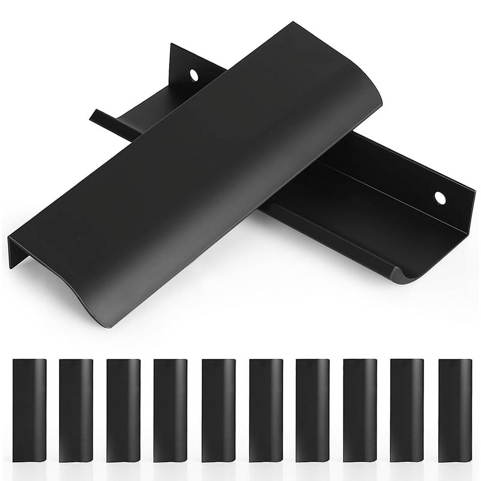10Pcs Modern Finger Edge Pulls, 120mm/4.7Inch Aluminum Hidden Tab Pull