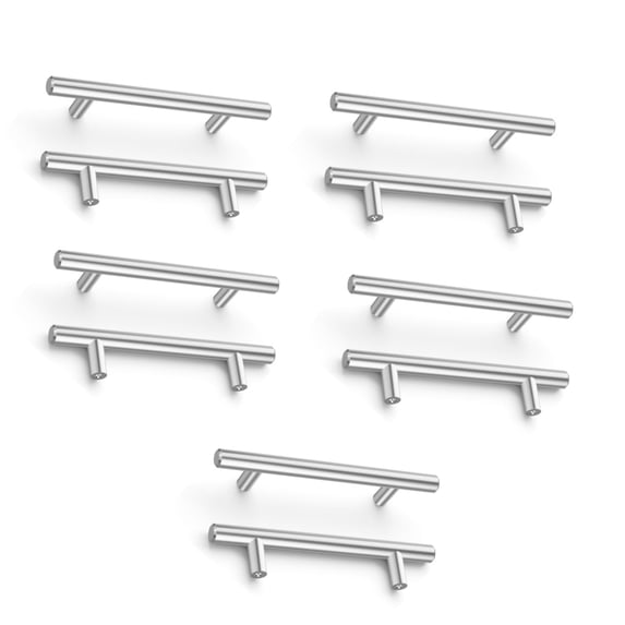 10Pcs Modern Kitchen Handles,5.9In Long Round Cabinet Pull Drawer Handle,Stainless Steel Dresser Drawer Pulls for Kitchen,Cabinets
