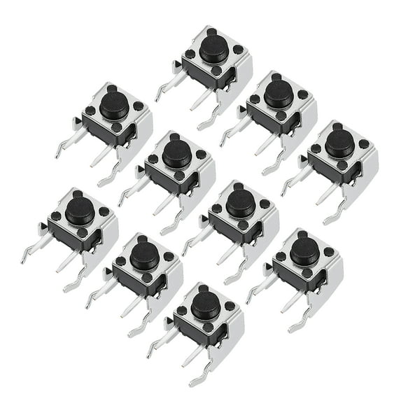 10Pcs Momentary PCB Side Bracket Push Button Switch DIP 2 Terminals 6x6x5mm