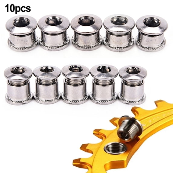 10Pcs Mountain Bike Chainring Screws Single/Double/Triple Bolts Stainless Steel