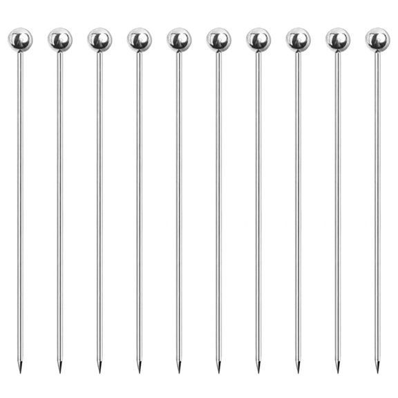 PENIKOKO Stainless Steel Cocktail Picks Set of 10 - Bar Accessories for Home, Parties, and Entertaining