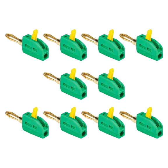 10Pcs Multipurpose 4mm High Current Banana Plugs Without Solder Designs Gold Contacts Industrial Electrical Connectors