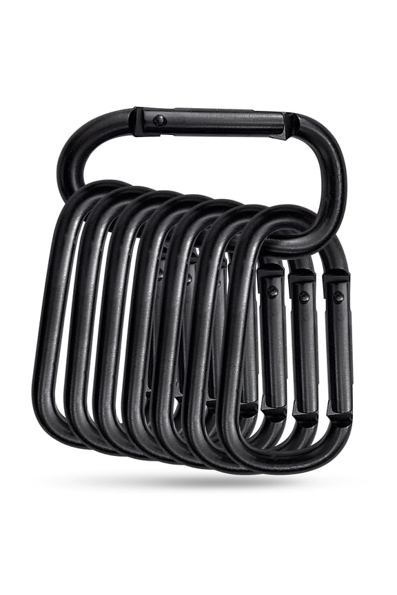 10 Pack Aluminum Carabiner Clips, Heavy Duty D-Ring Keychain Hooks for Camping, Hiking, Outdoor, Key, Pet Leash, Bulk