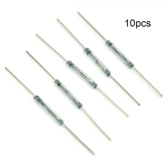 10Pcs N/O Reed Switch Magnetic Switch 2*14Mm Normally Open Induction Switch