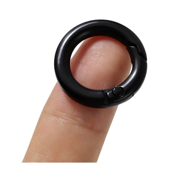 10Pcs NEW  Spring O Ring, Gate O Ring Round Carabiner Snap Clip Trigger Spring Keyring, Metal O Ring for Bags,Purses(1.3cm)