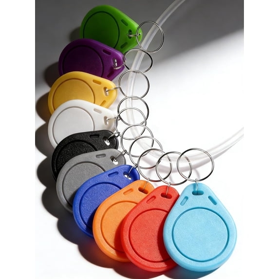 10Pcs NFC Tag Keychain NFC Key Fob NTAG215 NFC Card NFC Fob NFC Business Card NFC Chips NFC Tag Maker，504 Bytes Memory, Compatible with TagMo and NFC Enabled Devices