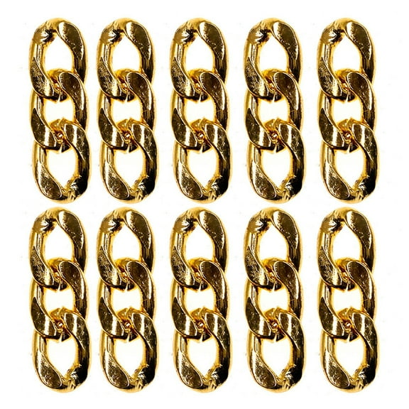 10Pcs Nail Decoration Vivid Color Rust-proof Metal Delicate Dazzling 3D Nail Art Chains Ornament Beauty Accessories