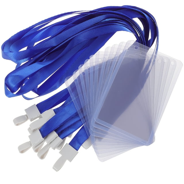 10Pcs Name Badge Holder Clear Badge Sleeve Work Badge Holder Sleeve