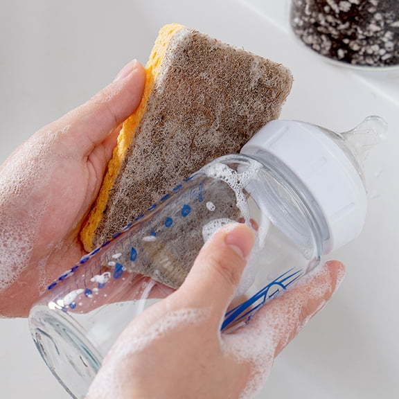 10Pcs Natural Cellulose Scrub Sponge, Biodegradable And Non-Scratch Kitchen Sponge for Dishes And Cleaning, Eco-Friendly Scouring Pad for Sinks And Countertops Harlik