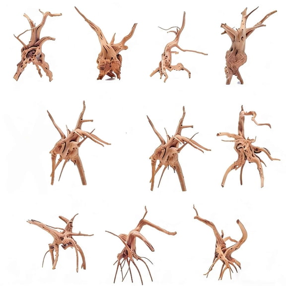 10Pcs Natural Spiderwood Driftwood for Aquarium Decor, 3.9-5.9inch Aquarium Driftwood Freshwater Reptile Driftwood Aquarium Spiderwood
