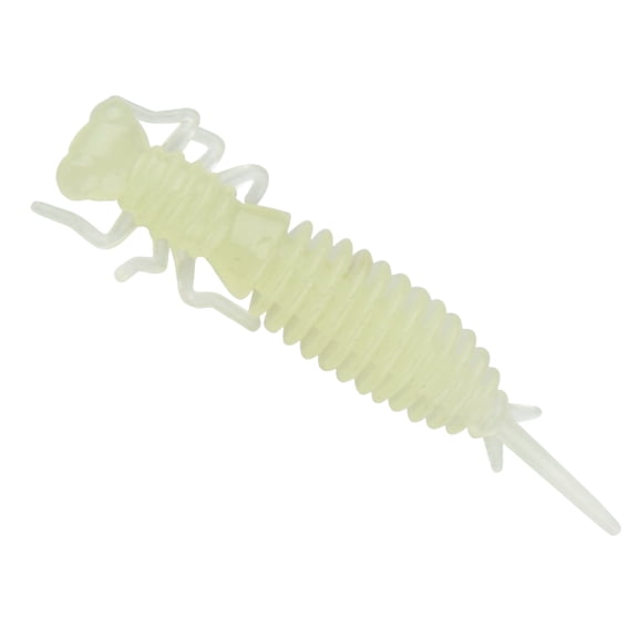 10Pcs Needle Tail Soft Fishing Lures, Dragonfly Shape Baits for Ultralight Fishing, Soft Plastic Worms for Bass and Panfish, Realistic Bait, Green
