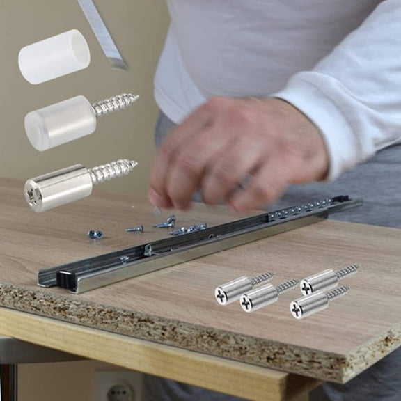 10Pcs No Drill Integrated Screw Shelf Bracket Non Slip Wall Mount Support Hardware For Storage Rack Floating Board Install Setup
