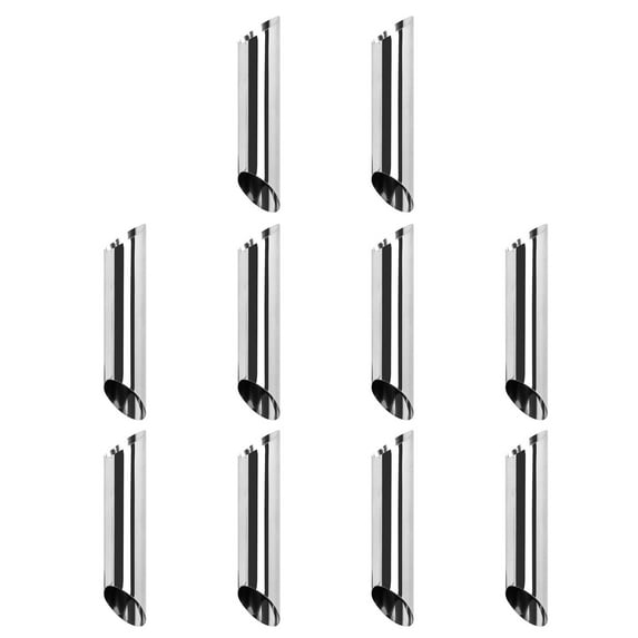 10Pcs Non Stick Horn Stainless Steel Large Size Cannoli Tubes Kit Baking Roll Horn Croissant Bakeware Home Decor Easy To Use