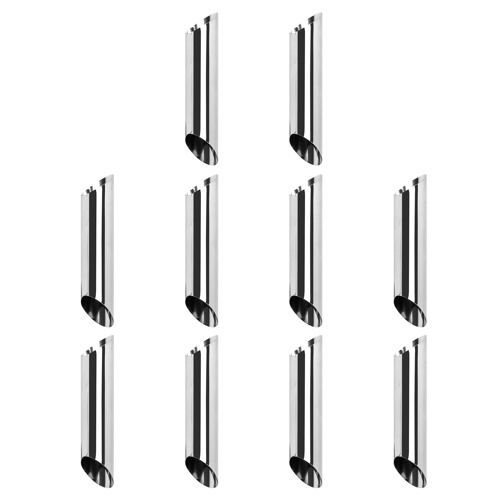 10Pcs Non Stick Horn Stainless Steel Large Size Cannoli Tubes Kit