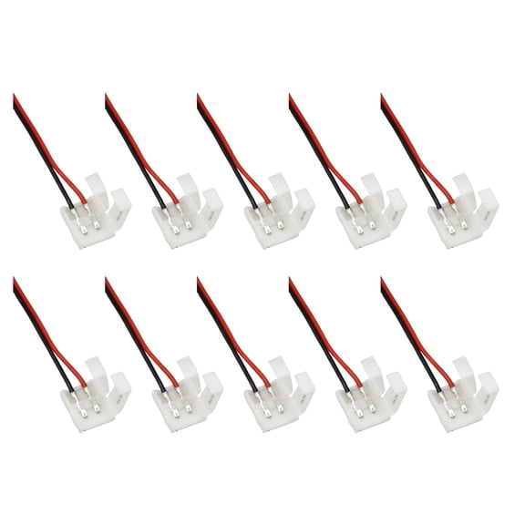 10Pcs None Welding Ribbon 2 Pin Led Strips Adapter None Soldering 2Pin Power Wire Connector For 3528 5050 LED Strips Lamps