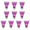 thumbnail image 1 of 10Pcs Nylon Badminton Stable Durable Nylon Feather Shuttlecocks Youth Players Indoor Outdoor Badminton Training-Pink, 1 of 8