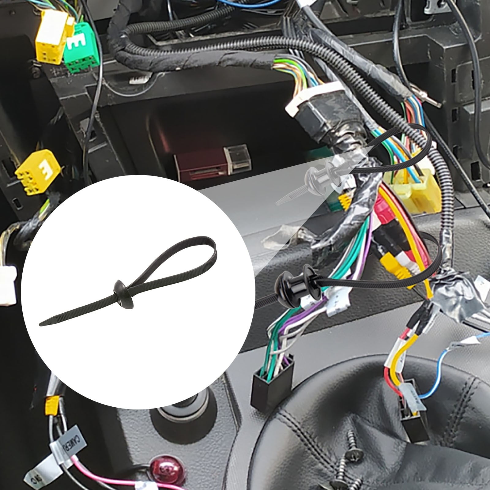 10Pcs Nylon Universal Cable Tie Buckle,Heavy Duty Self-Locking Zip Ties ...