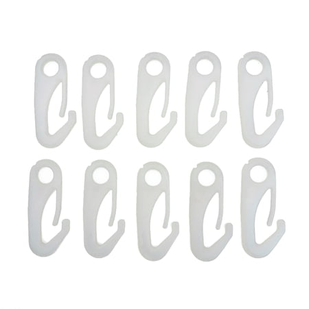 10Pcs Nylon pole Clips Heavy Duty Attachment White Length 6CM