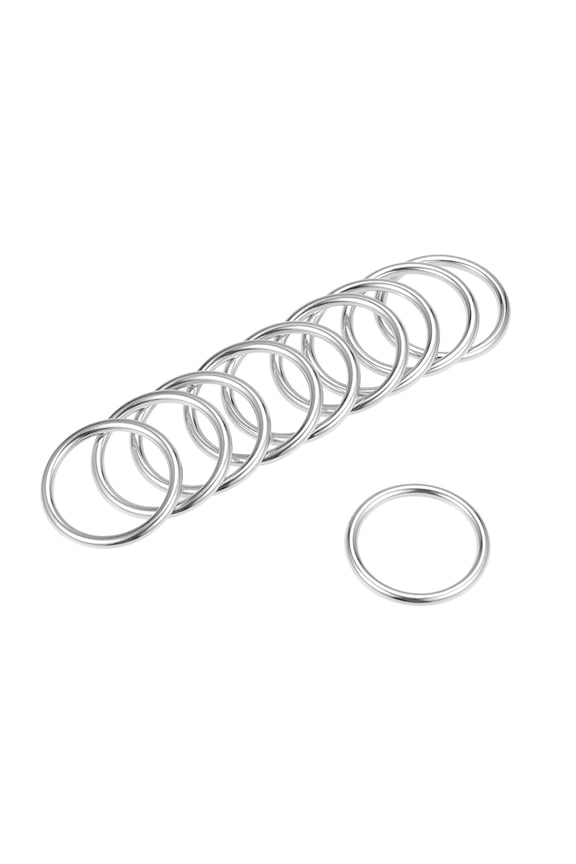 0.98'' O Ring Buckle O-Rings for Hardware Bag Belt Craft DIY Accessories Zinc Alloy Silver Tone 10pcs
