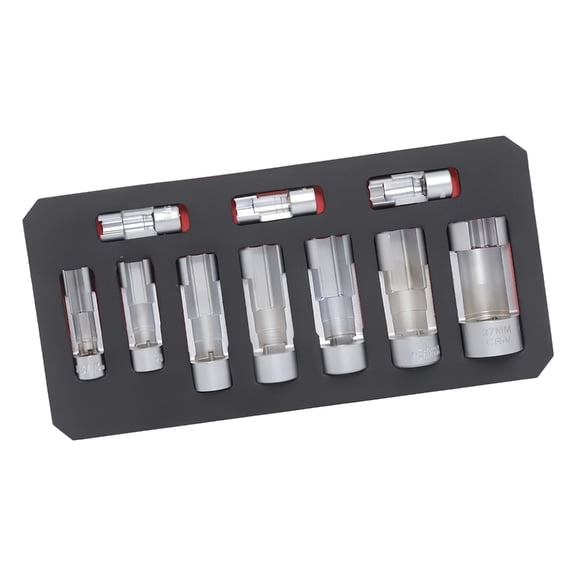 10Pcs Oil Pressure Sending Unit Removal Set Oxygen Sensing Sockets Set Oxygen Sensing Wrench Removal Tool Maintenance