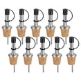thumbnail image 1 of 10Pcs Olive Oil Spout with Rubber Dust Caps, Cork Design Wine Bottle Stoppers for Pours Liquid, Olive Oil, Wine, Vinegar, 1 of 6