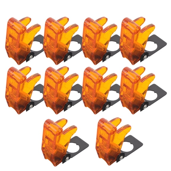 10Pcs Orange Toggle Switch Cover Plastic Waterproof Protector for Kitchen Bathroom Use