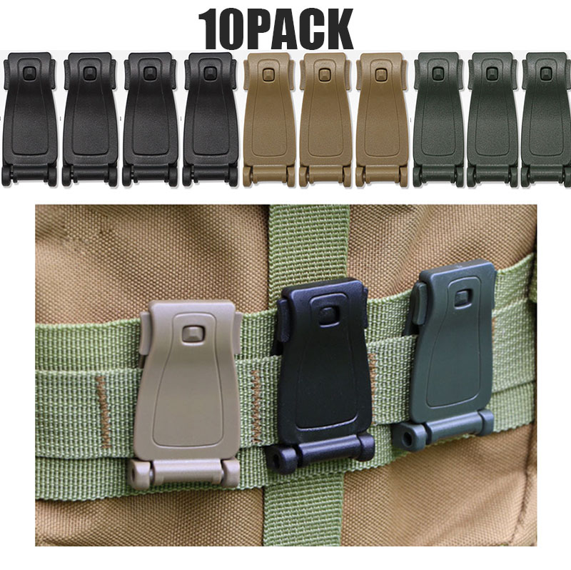 10Pcs Outdoor Backpack Accessories Webbing Connection Buckle Clip 10Pcs Outdoor Backpack Accessories Webbing Connection Buckle Clip
