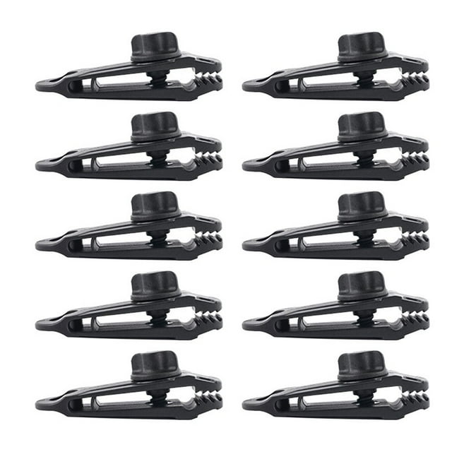 10Pcs Outdoor Canopy Tent Awning Windproof Fixed Clip Shark Clips Black ...