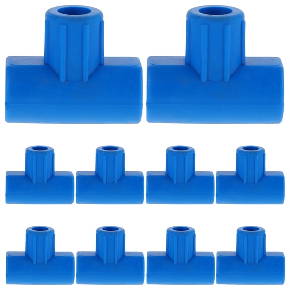 10Pcs Outdoor Fishing Line Spool Connector Blue Rubber Adapter for Versatile Tackle Replacement