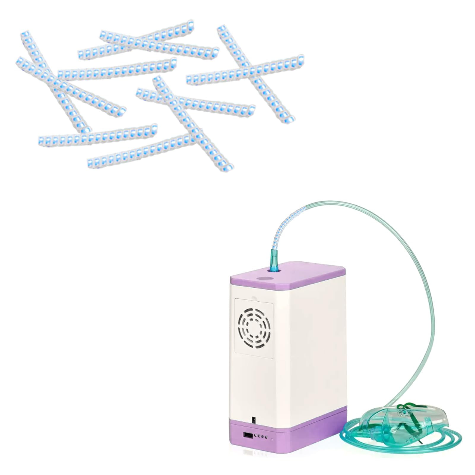 10Pcs Oxygen Tube Support Crimp Straightener for Oxygen Hose Tubing Supports | Keep Oxygen Hose from Kinking Compatible with Oxygen Concentrator Portable Oxygen Tubing Accessories(Silvery)